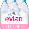 Вода Evian (Эвиан) негаз. 1л ПЭТ упаковка 6 бутылок