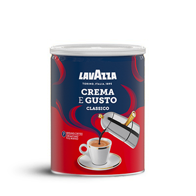Кофе Lavazza Crema e Gusto Classico молотый в жестяной банке 250гр.