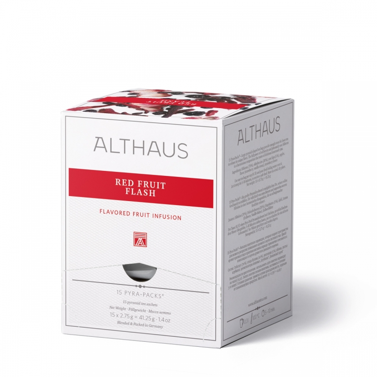 Чай фруктовый в пирамидках Althaus Red Fruit Flash (Ред Фрут Флэш), 15 х 2,75г