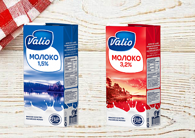 Новый дизайн молока Valio